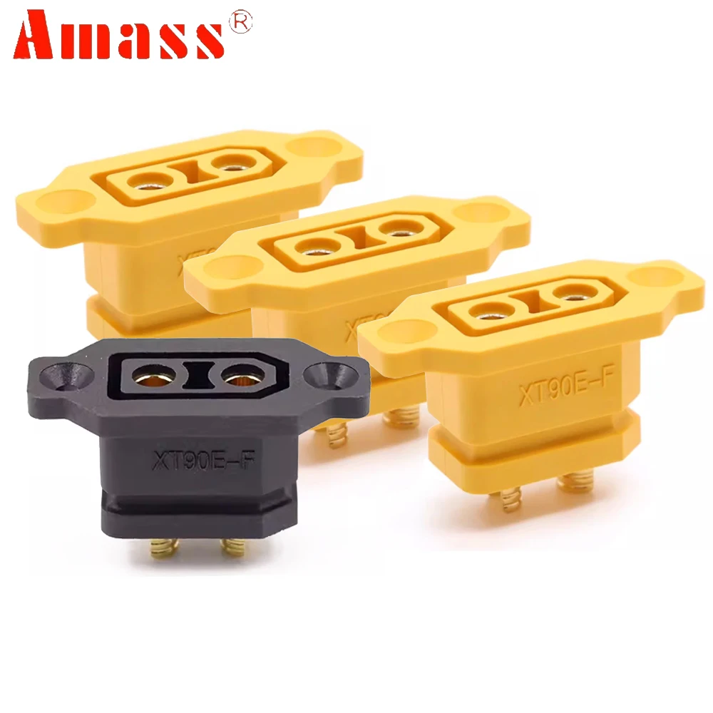 5pcs/lot Amass XT90E-F XT90 XT90E 500V 30A Female Plug Gold-plated Battery Connector For RC Car Airplane Boat Drone Accessories