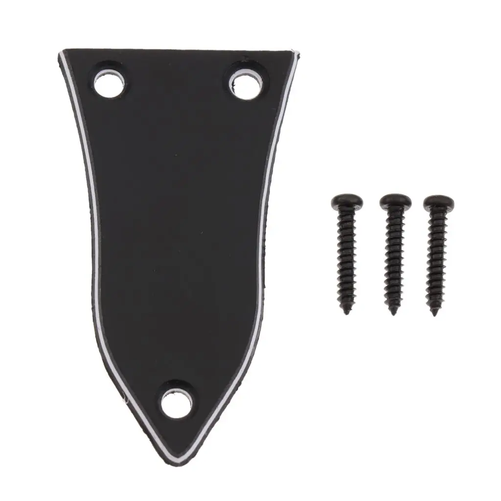 Black ABS Plastic Truss Rod Cover Plate Guitar Accessory Kit for Epiphone Guitar Modification