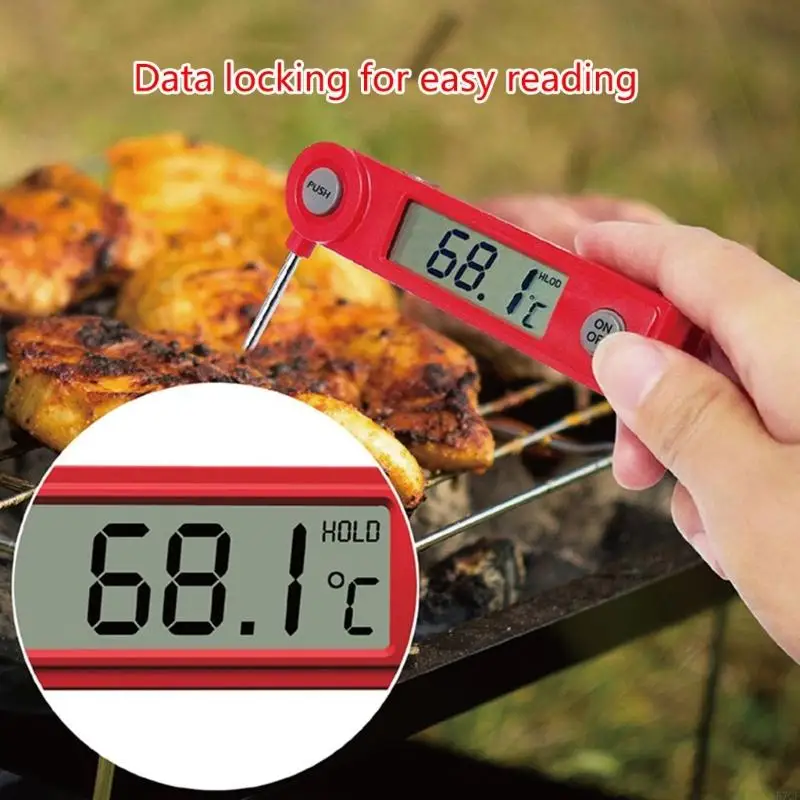 Termómetro carne inalámbrica 57QF para asar a parrilla Smoking Digital Instant Temperatura Monitoreo sonda Tipo