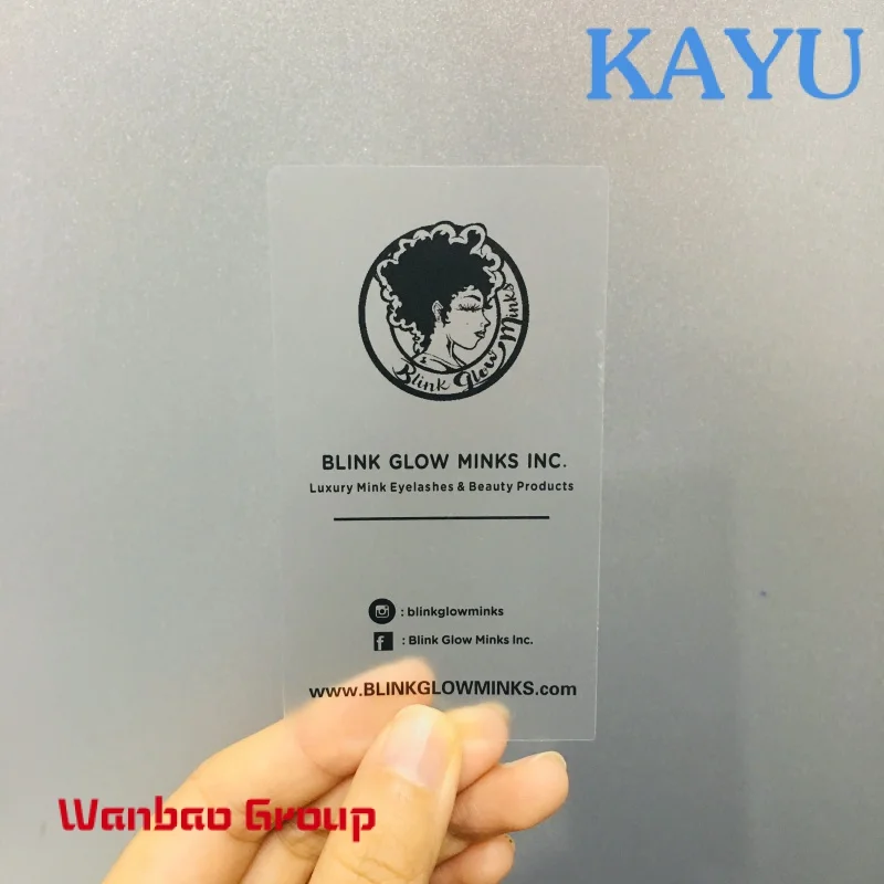 Cartão transparente plástico do PVC, impressão personalizada