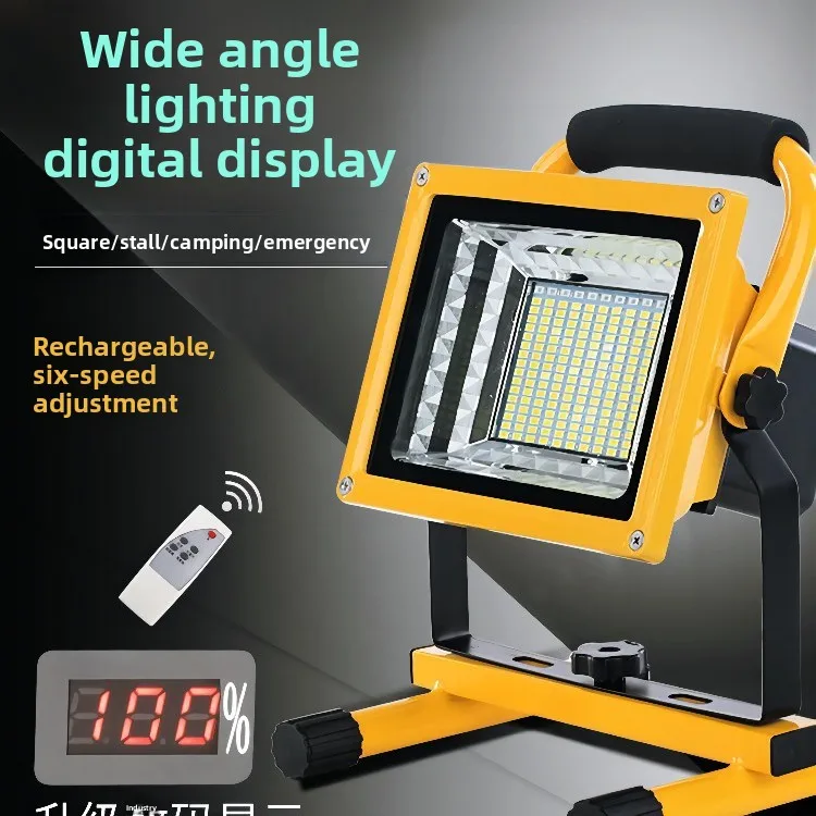 LED outdoor lighting waterproof power outage emergency mobile portable outdoor camping charging flood light solar energy
