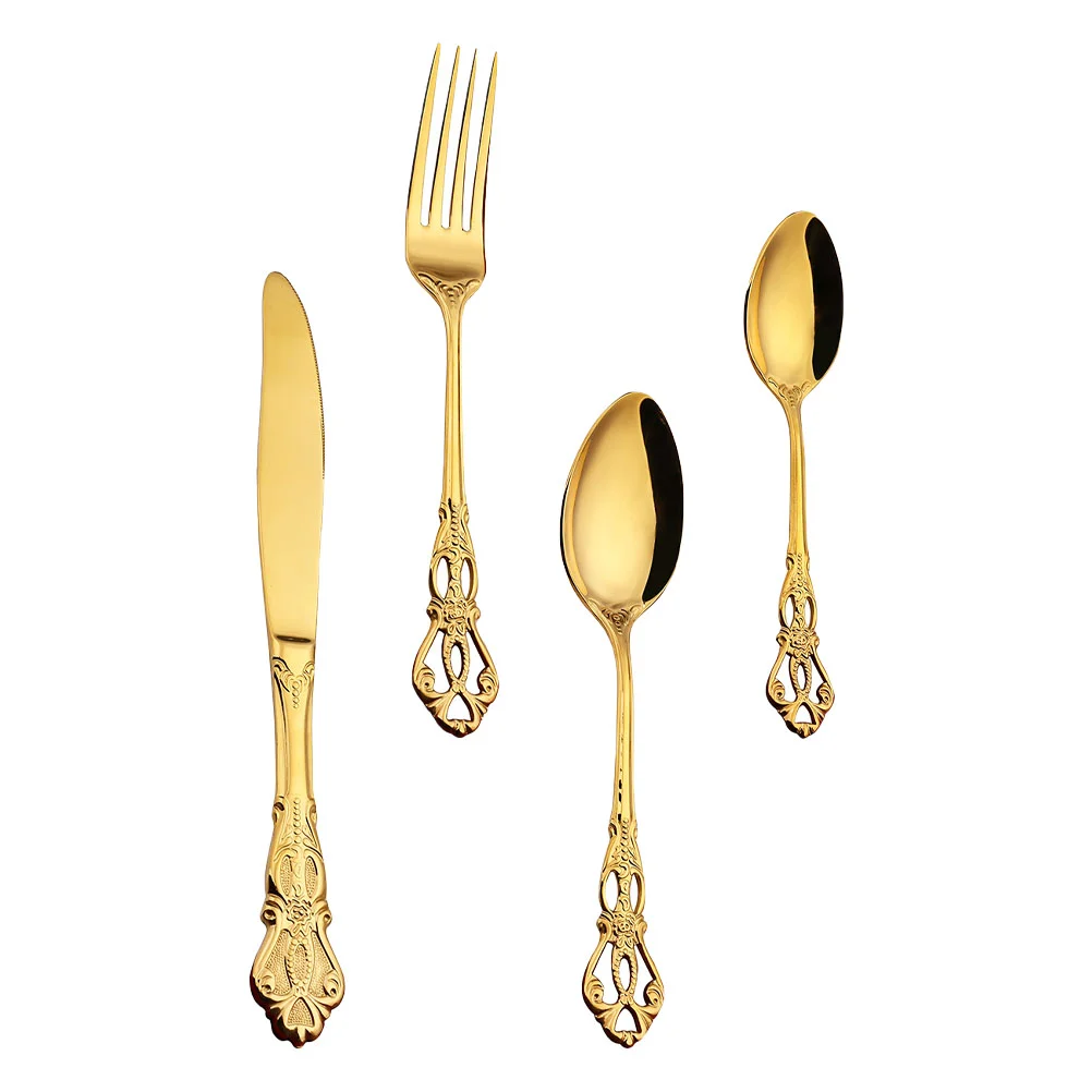 

Western Cutlery Set Steel Chopsticks and Spoon Bouquet Silverware Steak Serving Utensils Tableware Flatware Food Dining