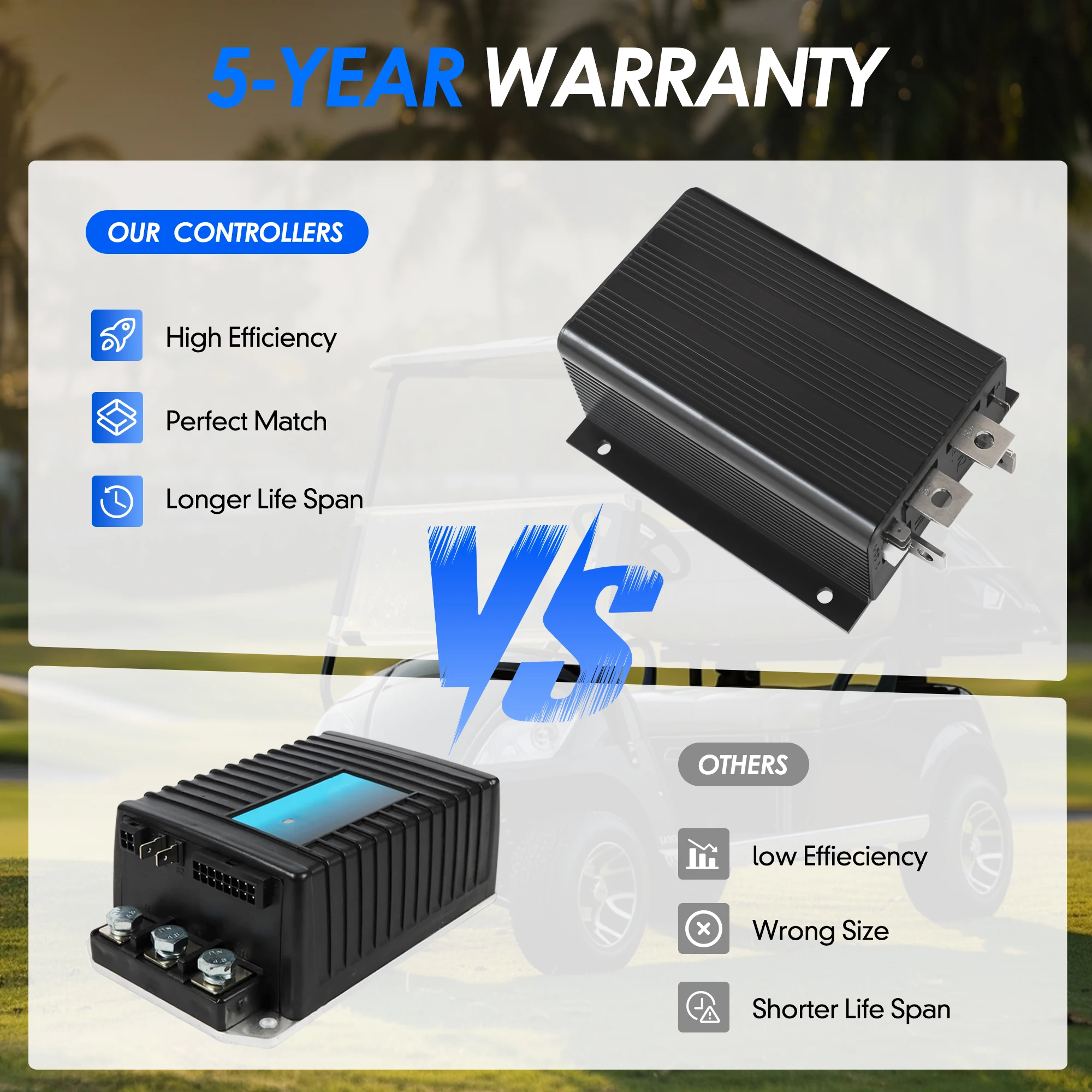 [الأسهم الأمريكية] 1204-027 وحدة تحكم 20972G1 0-5k 36V 275A وحدة تحكم محرك التيار المستمر لعربة جولف كورتيس EZGO ماراثون (1979-1994)
