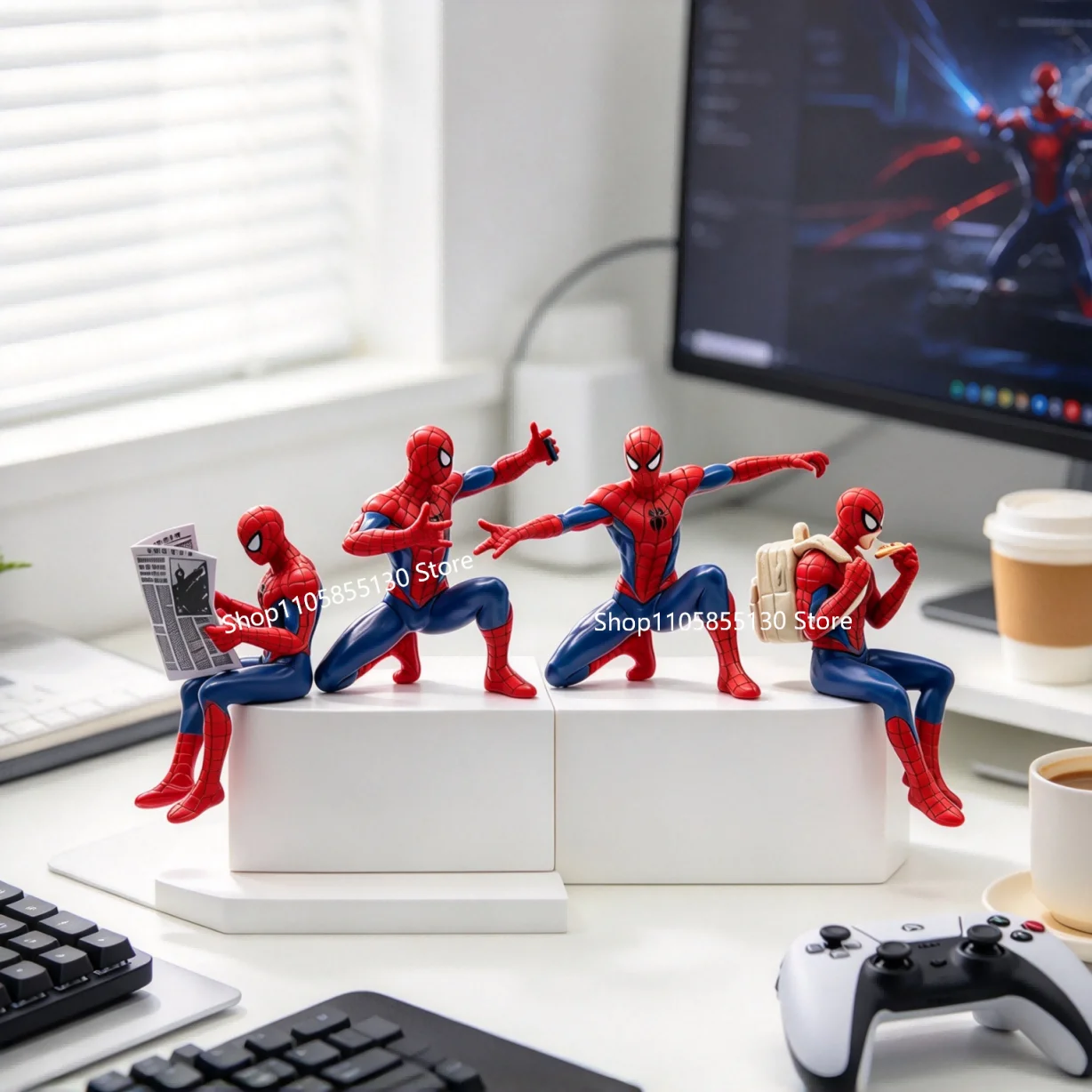 7-9CM Superhero Spiderman Action Figure Cartoon Spider-Man Anime Collectible Mini Model Trendy Toy Desk Decoration Birthday Gift
