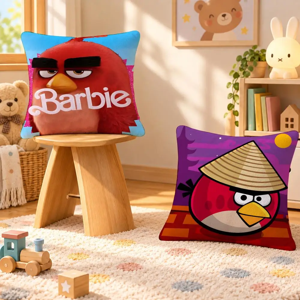Game Angry Birds Arcade Gamer Cushion Cover Personalized Soft Plush Pillow Living Room Home Sofa Bedroom Office Car Cushion