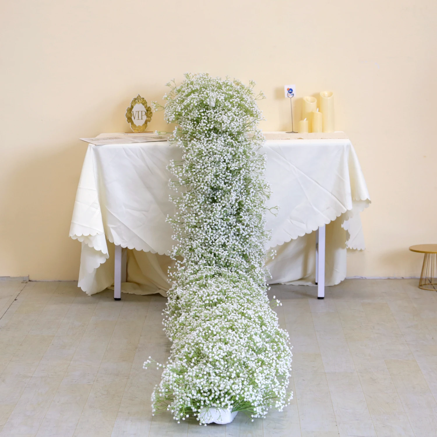 Uflower أحمر أبيض أرجواني وردي زهرة صف الزفاف خلفية قوس ديكور الجدول محور الطريق الطابق تشكيلة زهور الحدث الدعامة #6