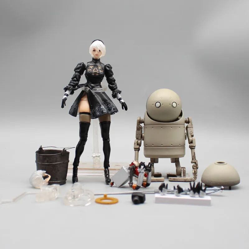 

14cm Nier Automata Game Figure YoRHa 2b Movability Mechanical Lifeform Beautiful Girl Statue Collectible Doll Gk Model Gift Toy