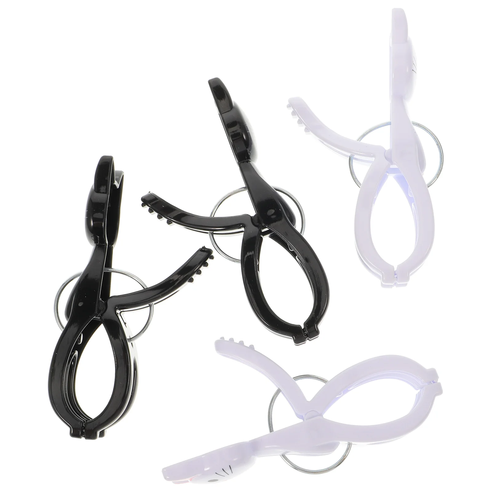 4 Pcs Cat Clothespin Beach Towel Clamps Chair Clips Small Plastic Clothing 1100X400X350CM for Adults