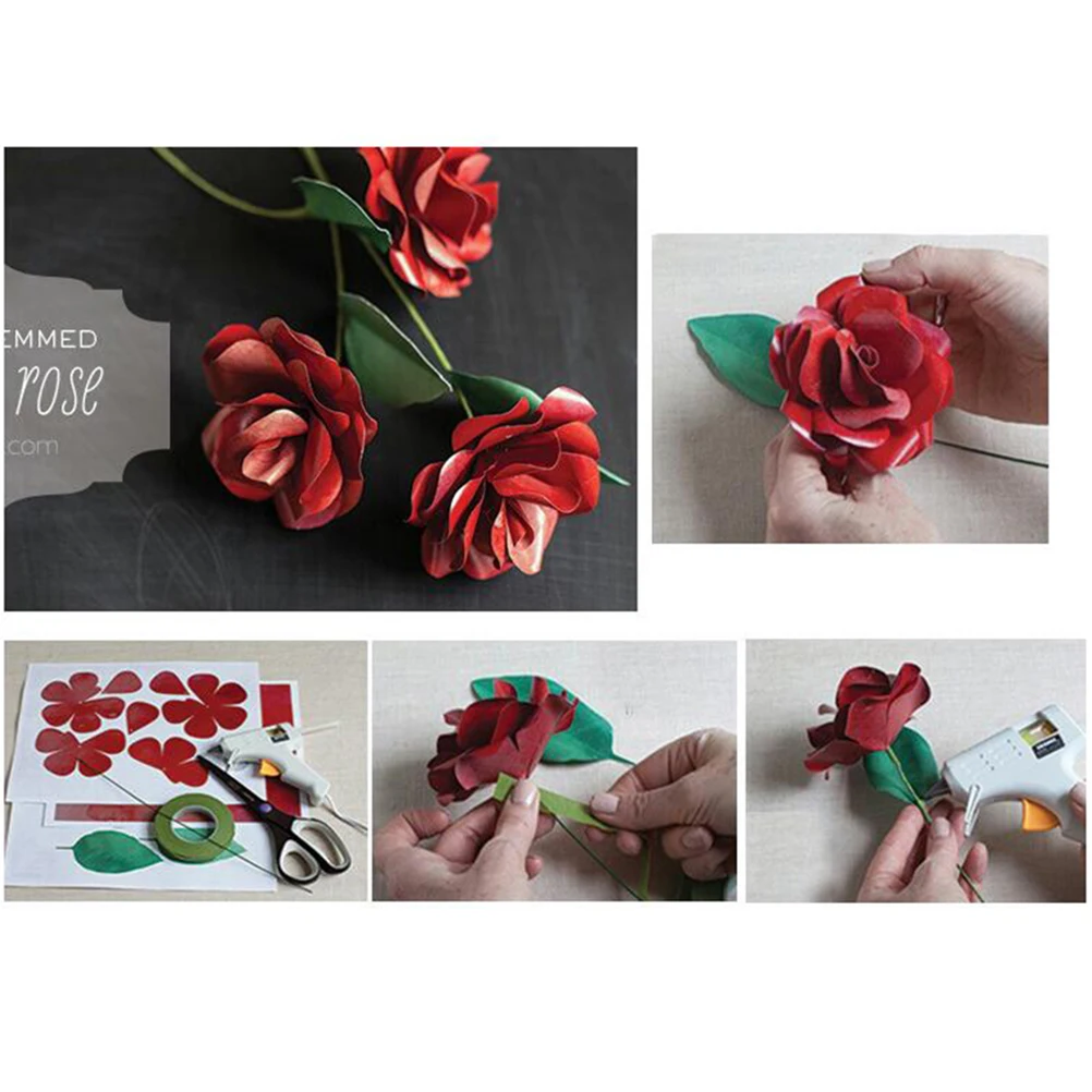 

10 Rolls Self Adhesive Green Tape for Artificial Flowers DIY Craft Material Wrapping Paper Plants Home School Flower Shop Use