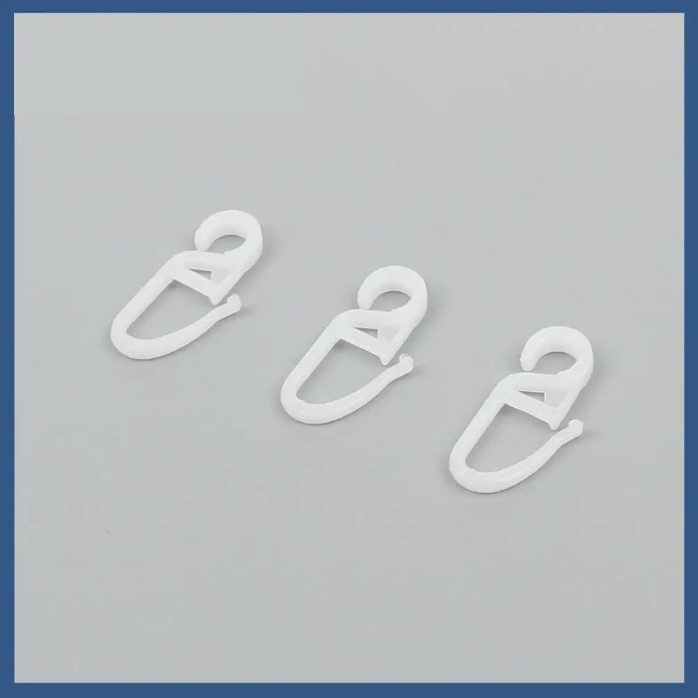 100 Curtain Hooks Curtain Hooks Clip-on Hooks For Curtain Rings Home Office Plastic Curtain Loop Pleating Hooks New