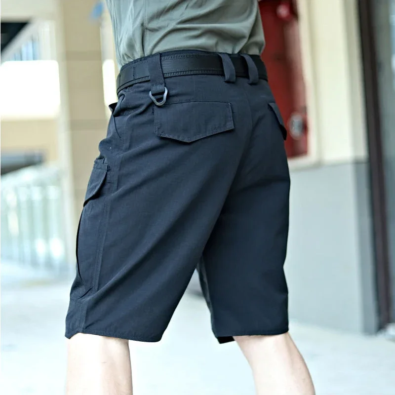 Man Shorts Summer Waterproof Tactical Cargo Shorts Quick Dry Men Trousers Multi-Pocket Breathable Overalls Outdoor Beach Shorts