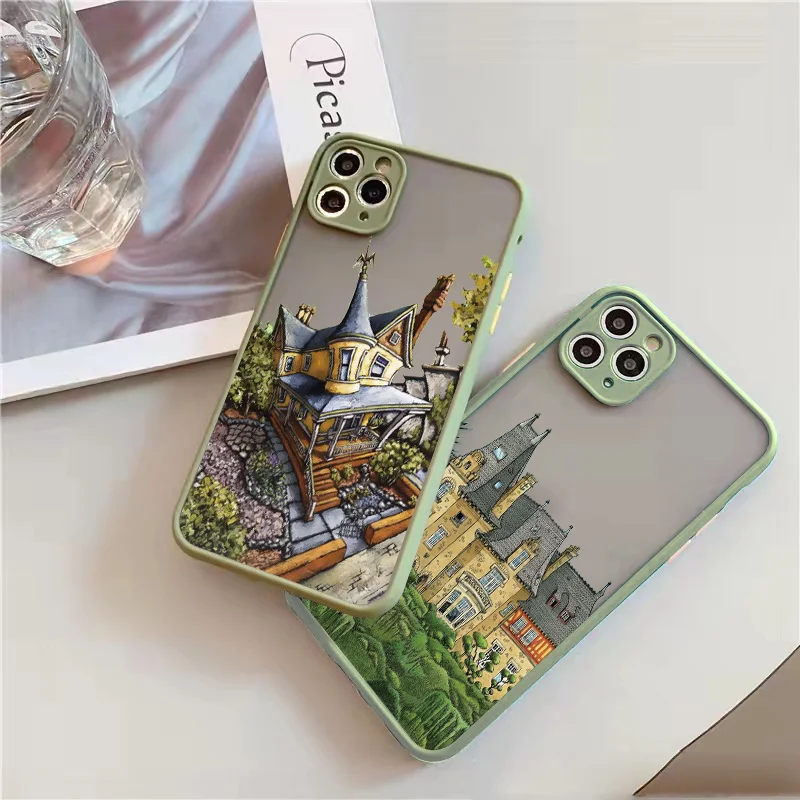 Candy Art Drawn Magic House Phone Case For iPhone 15 13 12 11 Pro MAX Mini 14 7 8 Plus SE 2020 XR X XS MAX Shockproof Cover