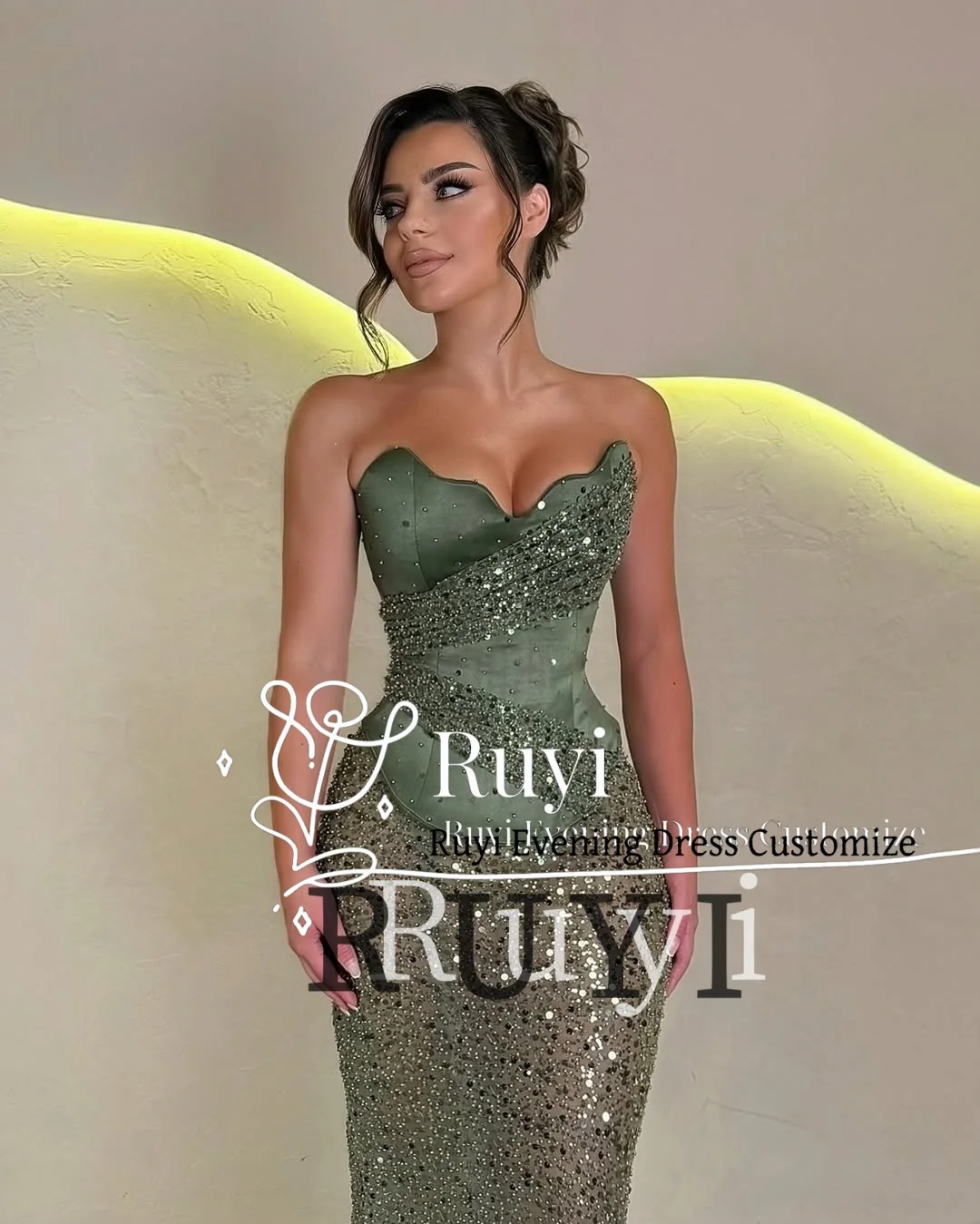 Customized Sequins Beads Sleeveless Luxury Evening Dresses 2026 Women Wedding Elegant Party Dress Mermaid Shiny Prom Gown