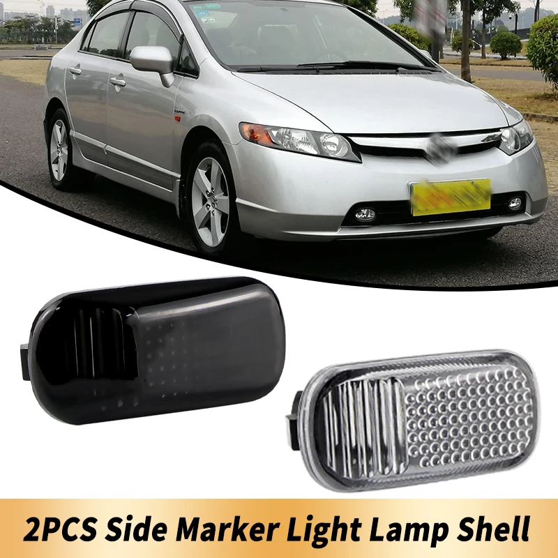 2PCS Fits For Honda Integra DC5 Type R Models 2002-2006 Front OEM Side Marker Lights Clear/Smoked Lens NO Light