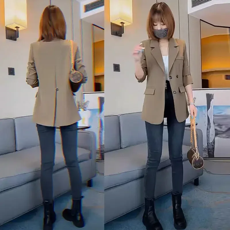 

Female Coats And Jackets Solid Clothing Loose Women's Blazers Outerwear Over Jacket Dress Long Cheap Korean Style Offers Deals