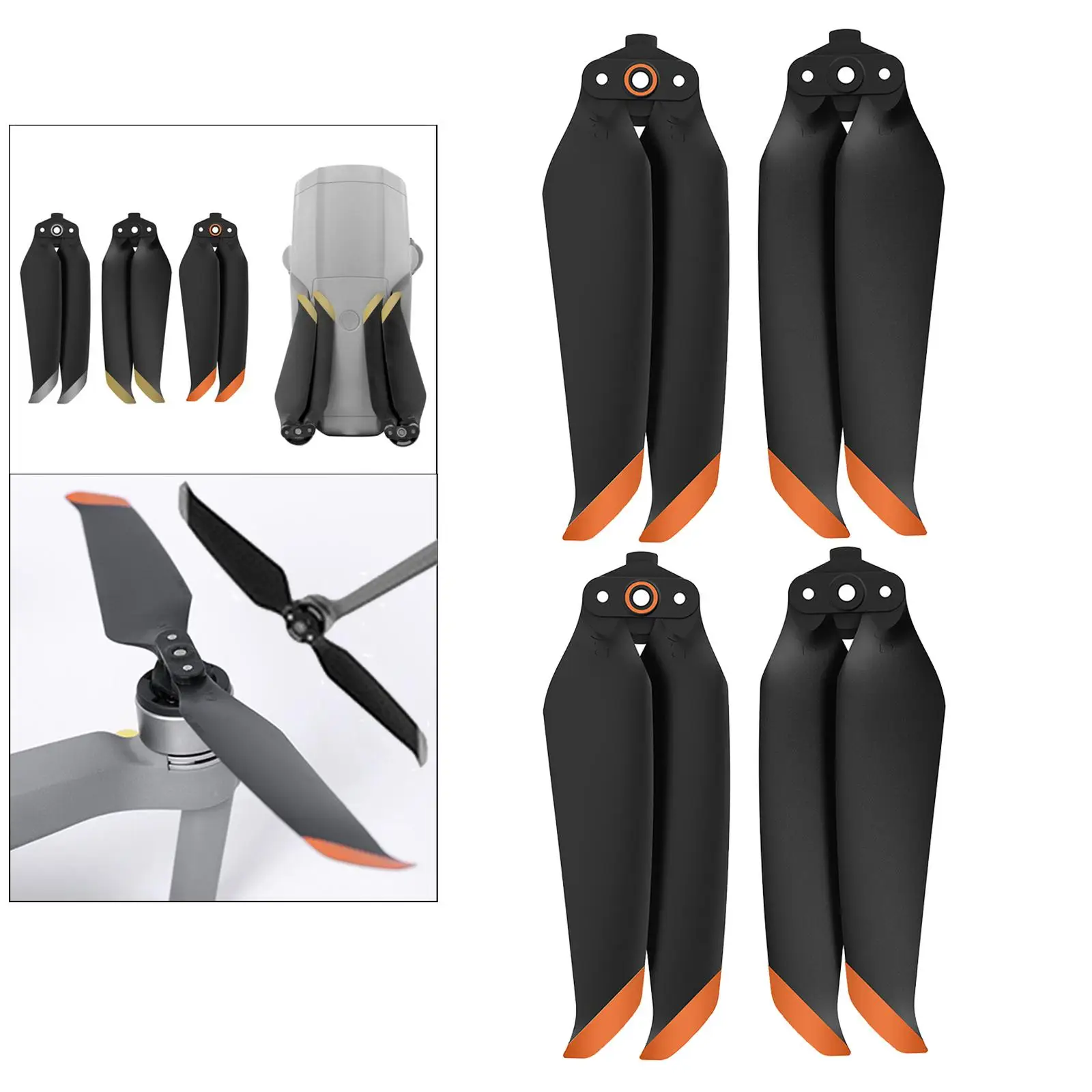 Hélices plegables de bajo ruido 7238F Reemplazos profesionales para DJI