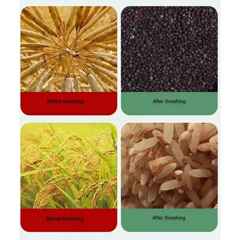 Multi-Crop Corn Rice Wheat Bean Thresher Sheller Peeling Mini Grain Paddy Soybean Peanut Shelling Electric Automatic Farm