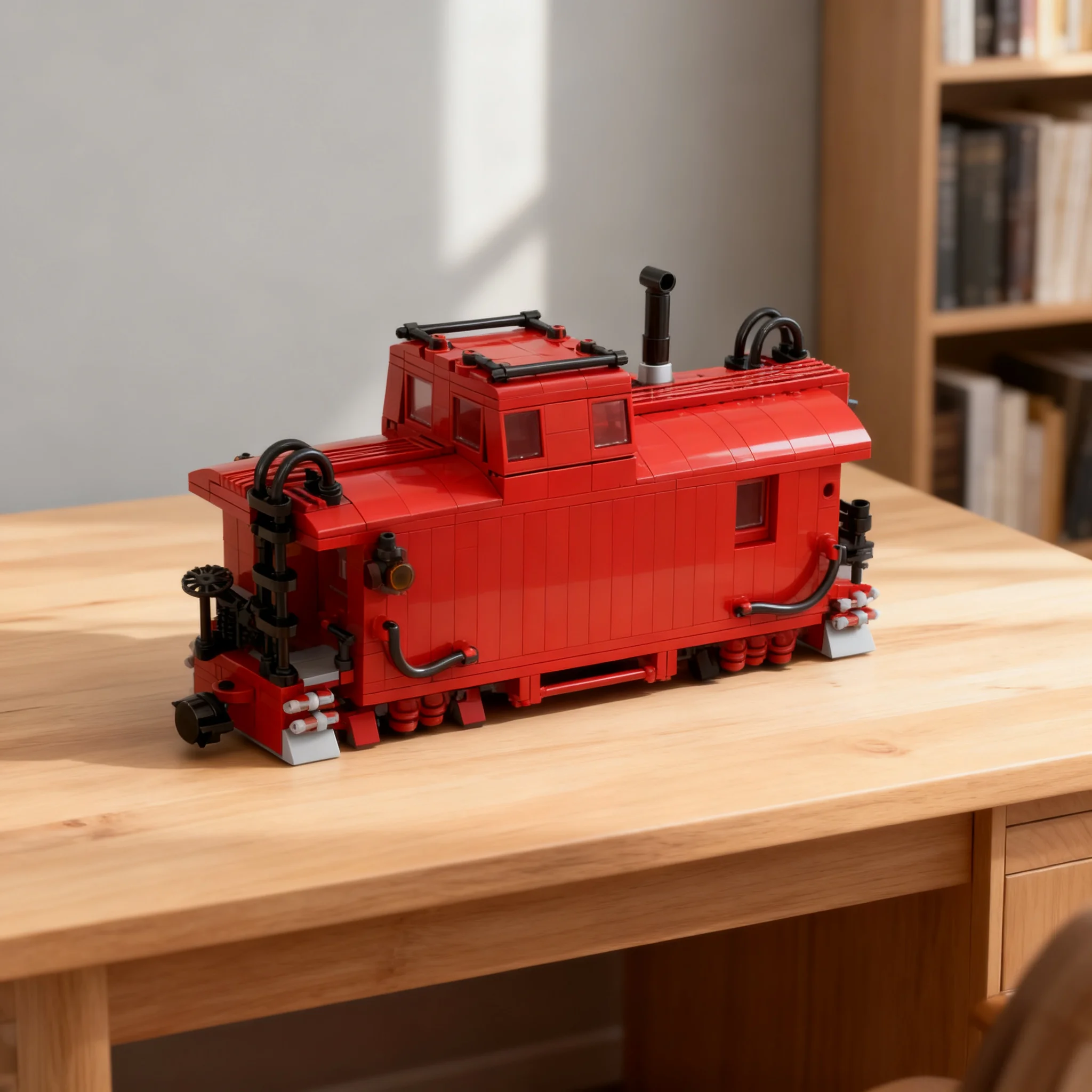 614pcs MOC Train Sumpter Valley Railway Caboose #3 Model Building Blocks Toy Brick DIY Collection Birthday Display 3D Creative