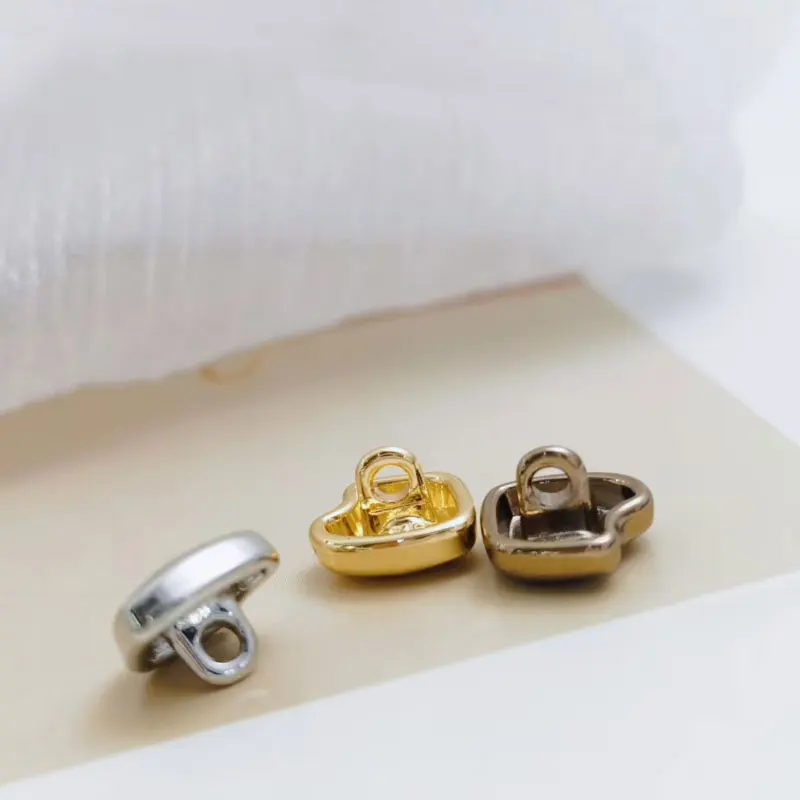 Alien-förmige quadratische Strass-Metallknöpfe, 10 Stück, hochwertige Nähaccessoires für Hemden, Kleidung, DIY-Bekleidungsdekorationen – Detail 3