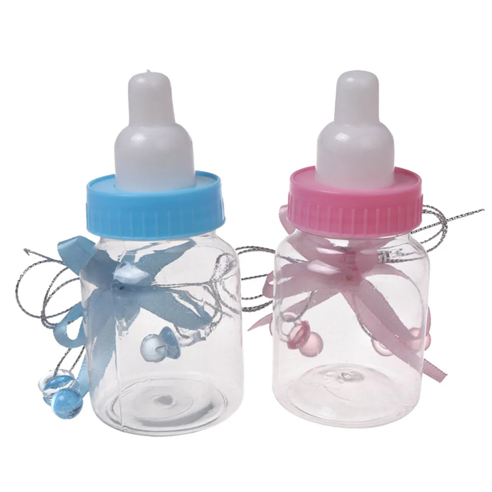 

12pcs Candy Box Gift Set Transparent Plastic Candy Containers For Shower Party Favors Novelty Treat Boxes Pink