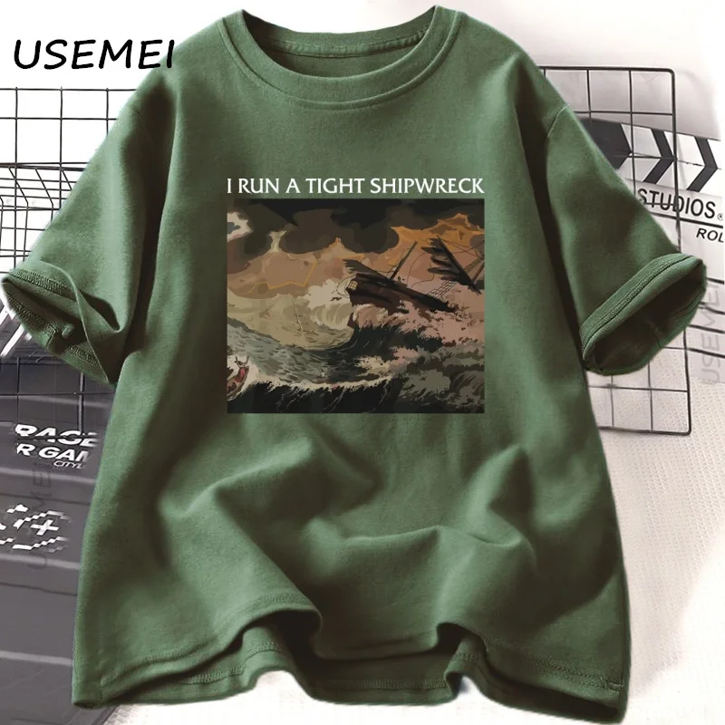 أنا أركض حطام السفينة الضيقة أمي تي شيرت المدرسة المنزلية ماما تي شيرت مضحك ماما التي شيرت هدية عيد الأم عادية القطن قصير الأكمام #4