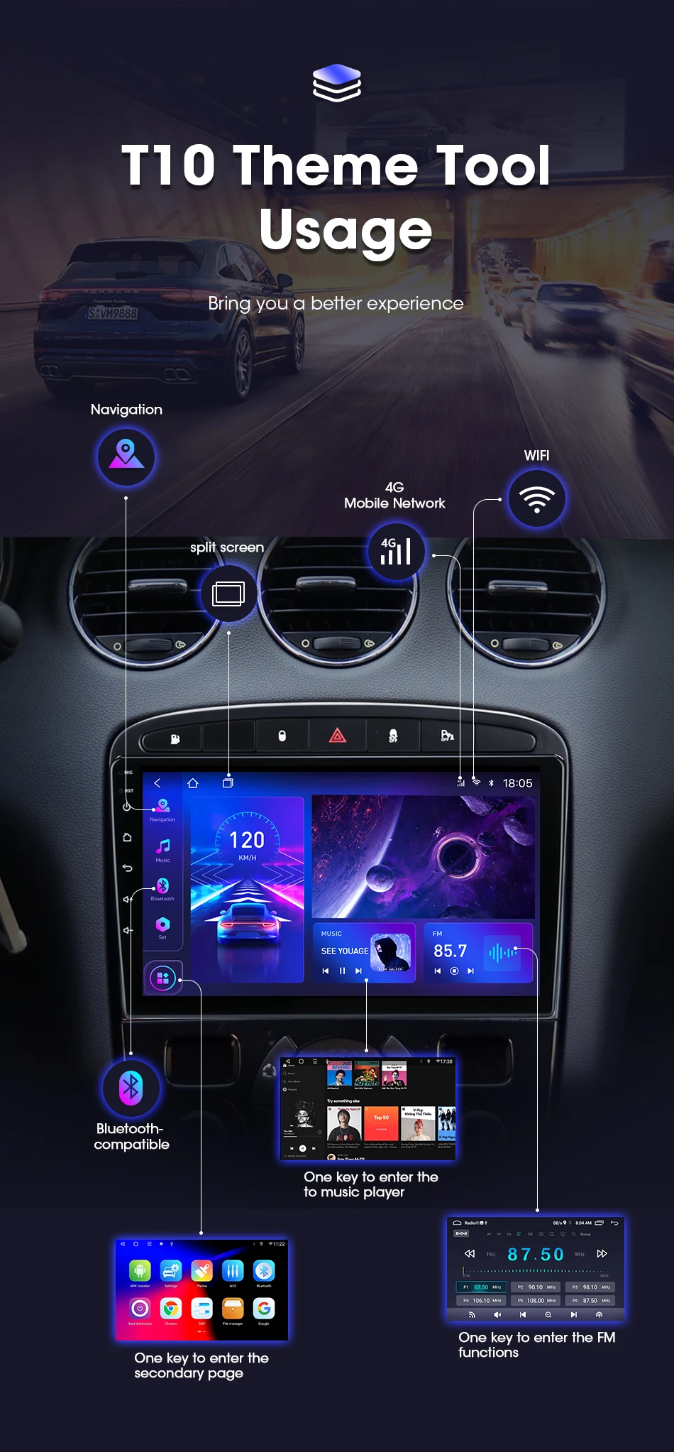 JMCQ Car Stereo Radio For Peugeot 408 308 308SW  2din Android12 Wireless Carplay Android Auto Multimidia Video Player Head Unit