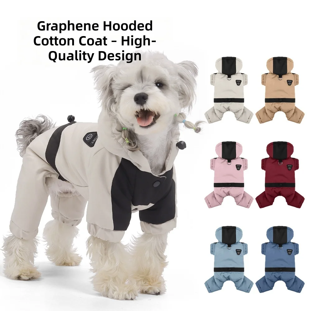 Source factory cross-border pet dog clothes autumn and winter waterproof thickened warm dog clothes pet four-legged cotton