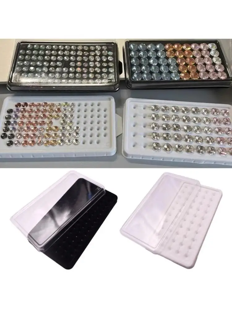 

50 лент, стильная витрина для ювелирных изделий, простой стиль, держатель для упаковки из голого камня, прозрачная коробка для