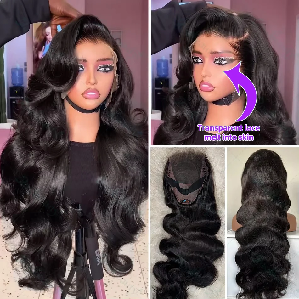 Melodie 30 Inch Body Wave 13x6 13x4 HD Lace Front Human Hair Wig Water Wave Pre Plucked Lace Frontal Wig For Women 220 Density