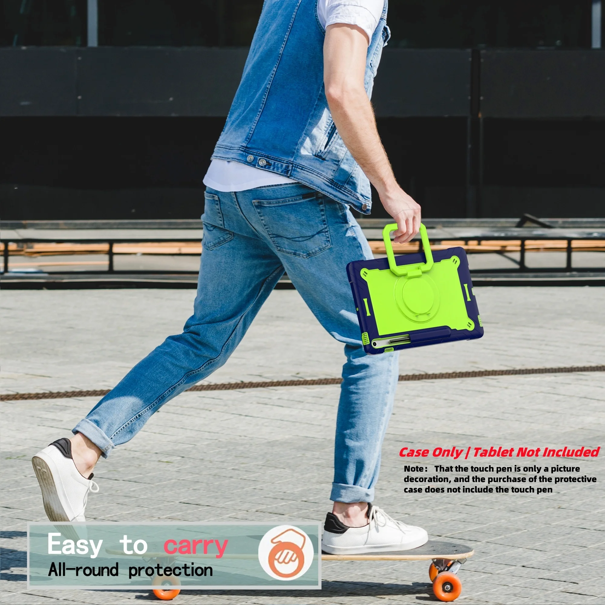 Case for Galaxy Tab S10 FE Plus 13.1(SM-X620/X628B) Shockproof Heavy Duty Cover 360 Rotating Stand/Shoulder Strap/Pen Holder