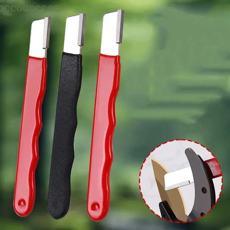 1Pc  Quick Pocket Sharpener Tool For Gardening Pruners Garden Tool Sharpener Hard Alloy Steel Sharpener Handheld