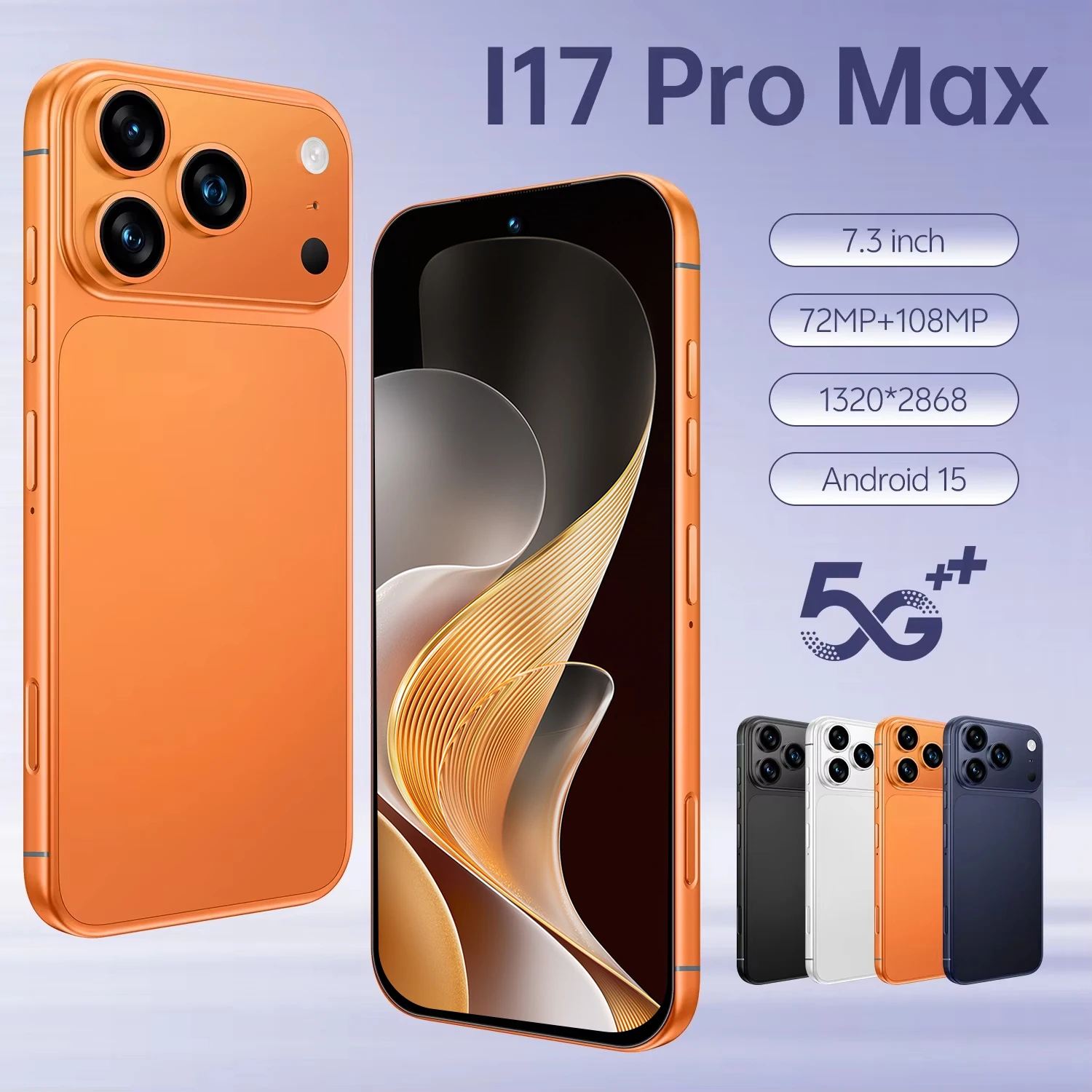 

NEW Silicone Case For i17 Pro max 7.3 Inch Smartphone Shockproof Cover Moblie Cell Phones Cases High Quality Accessories Android
