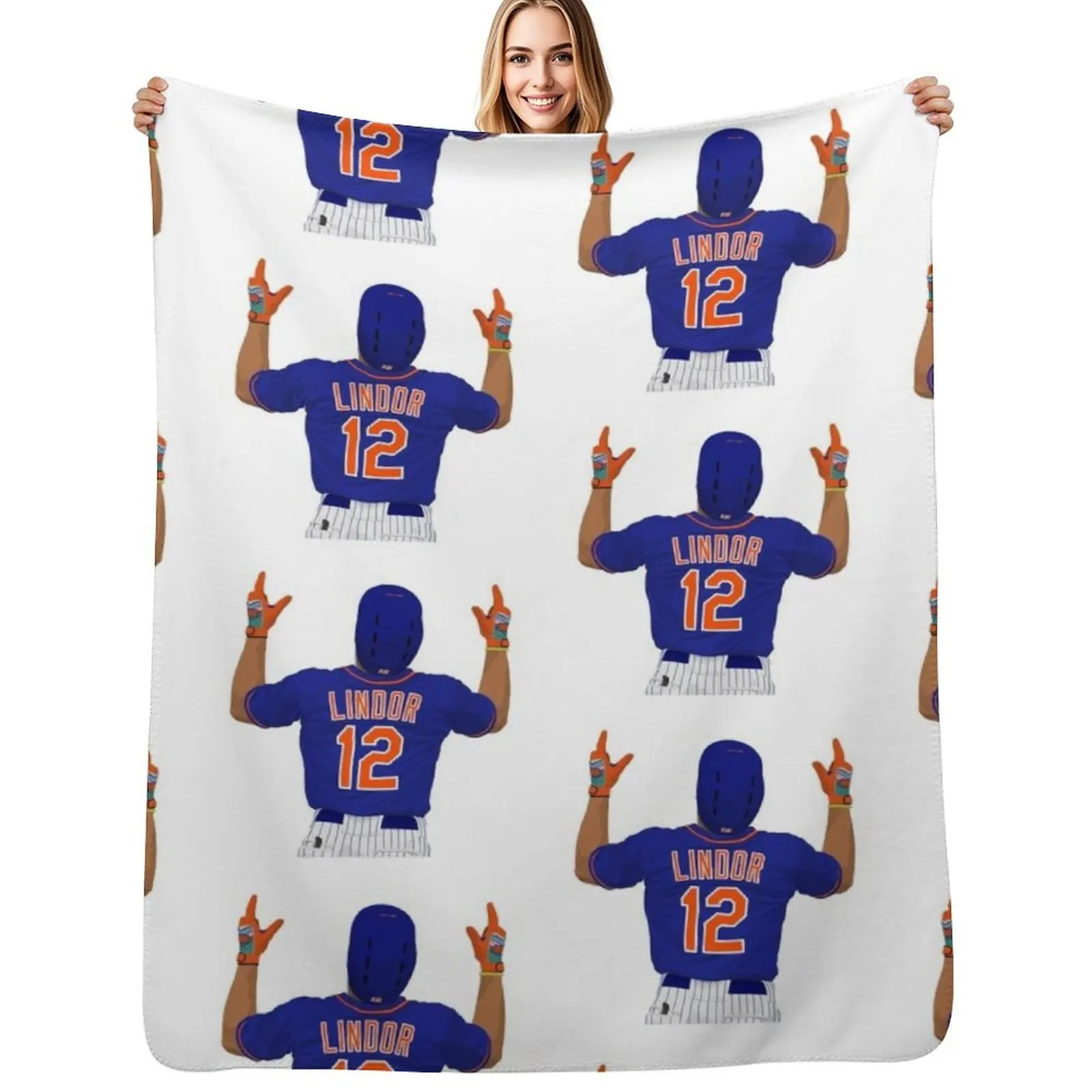 

Francisco Lindor 12 Throw Blanket Retros Plush manga Thermals For Travel Blankets