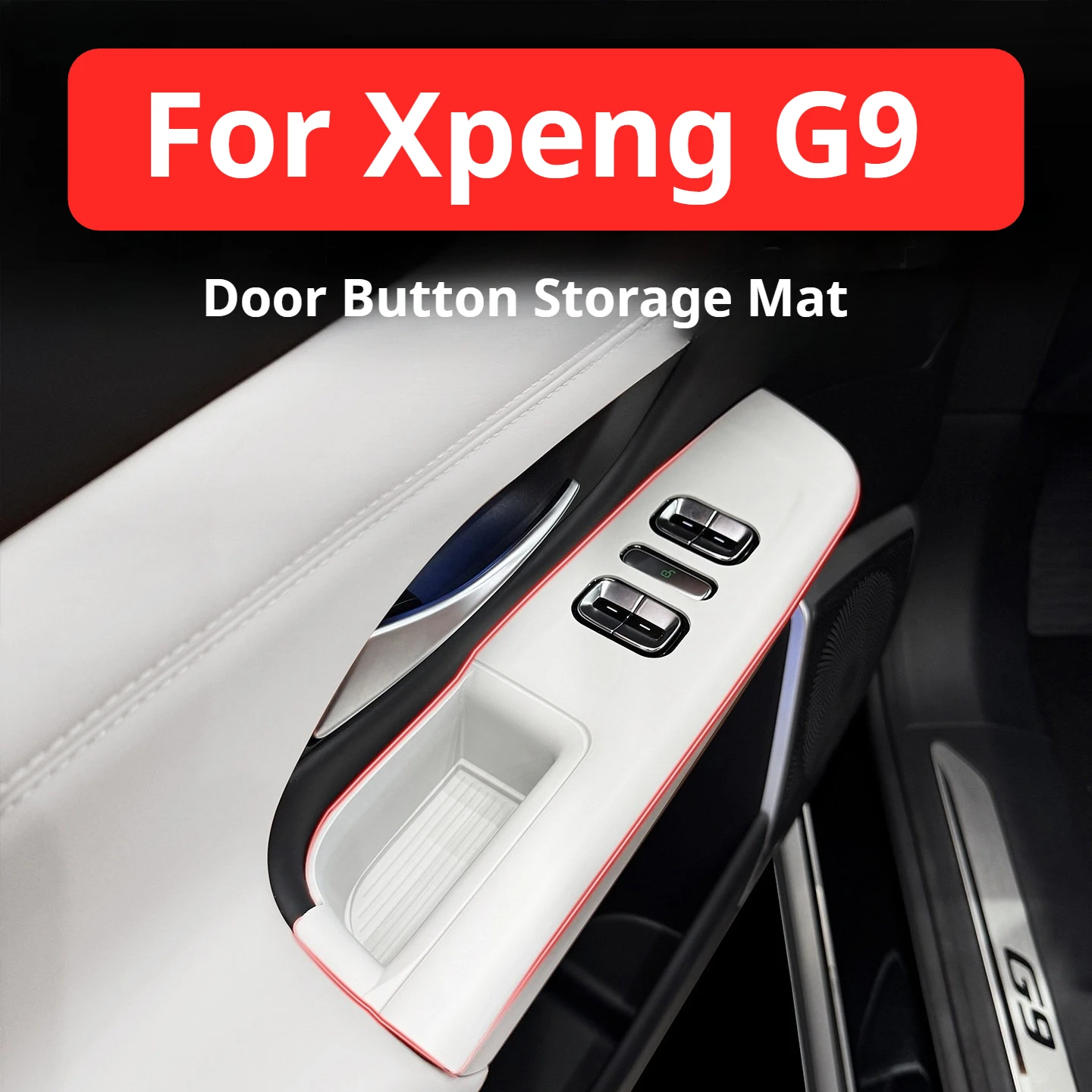

For Xpeng G9 Xiaopeng G9 2025 2026 Door Button Storage Pad Door Handle Slot Mat Car Interior Silicone Anti Slip Accessories