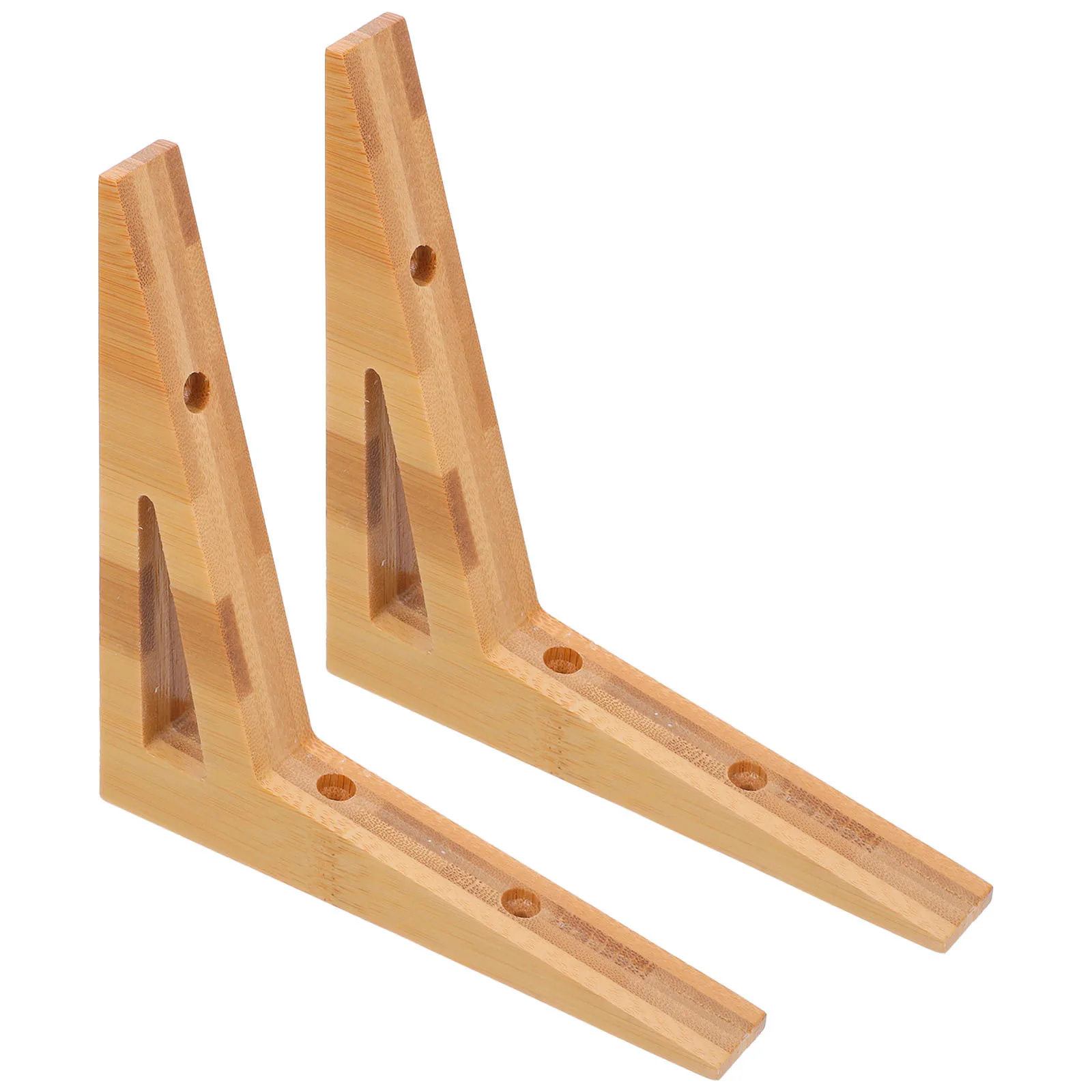 

2Pcs Triangle Shelf Mounts Decorative Wood Holder Sturdy Wood Material Multiscene Application for Shelves in Living Room Bedroom