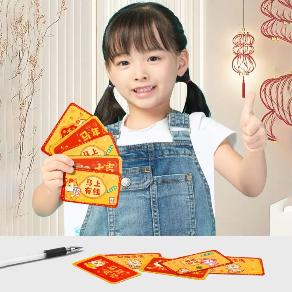 40pcs Cartoon Pony Scratch-off Cards with Pen Anniversary Vouchers Tickets DIY Gift Party Game Surprise Lucky Cards Award Gifts