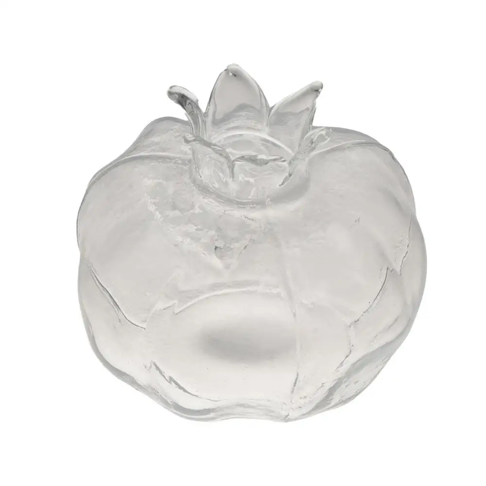 

Mini Red Pomegranate Glass Vase Pomegranate Transparent Hydroponic Flower Vase Handmade Hammer Pattern Fruit Vase Office