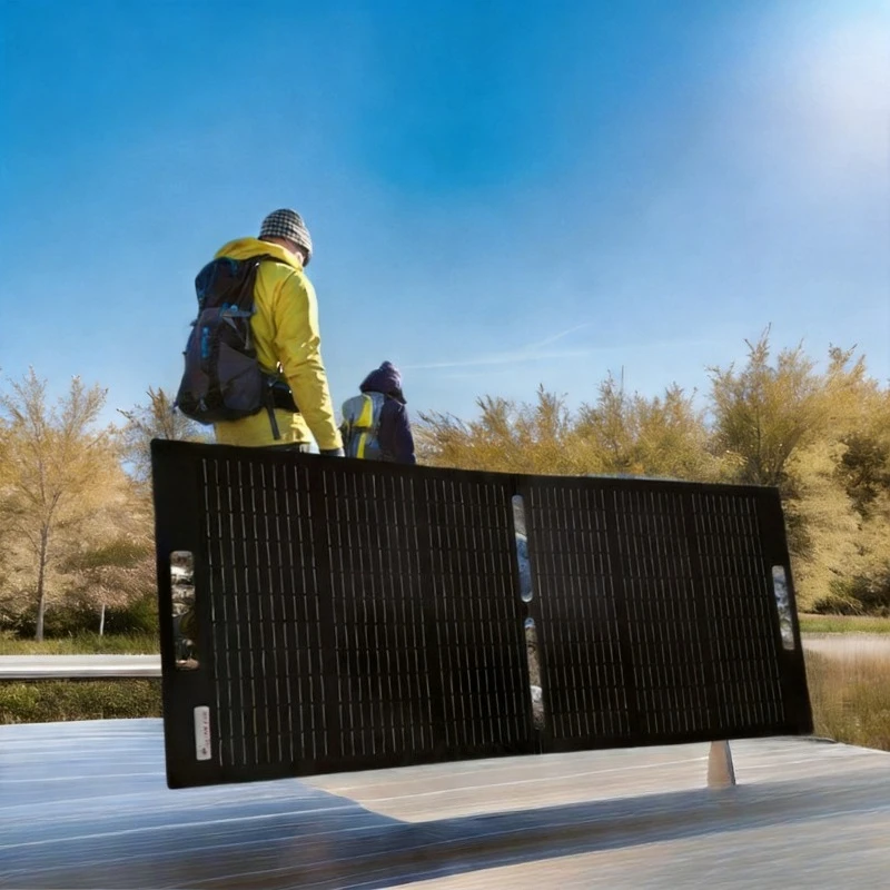 Portable Solar Bag Portable Solar Folding Bag 100W Outdoor Emergency Foldable Charging