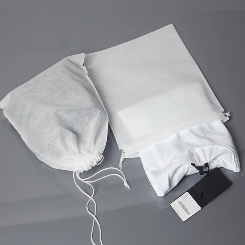 50Pcs/lot S-M-L Non-woven Clothing Packaging Bags T-shirt Special Gift Bag Drawstring Pockets Concealed Buckle Bags Fabric Bags