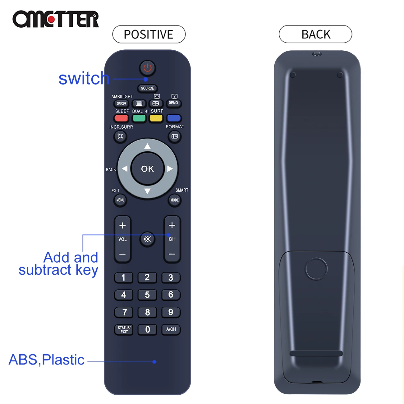 Uniwersalny RM-670C RC7807 pilot sterownik zastępczy dla Philips Smart HD LCD LED telewizja cyfrowa Remte dla większości modeli