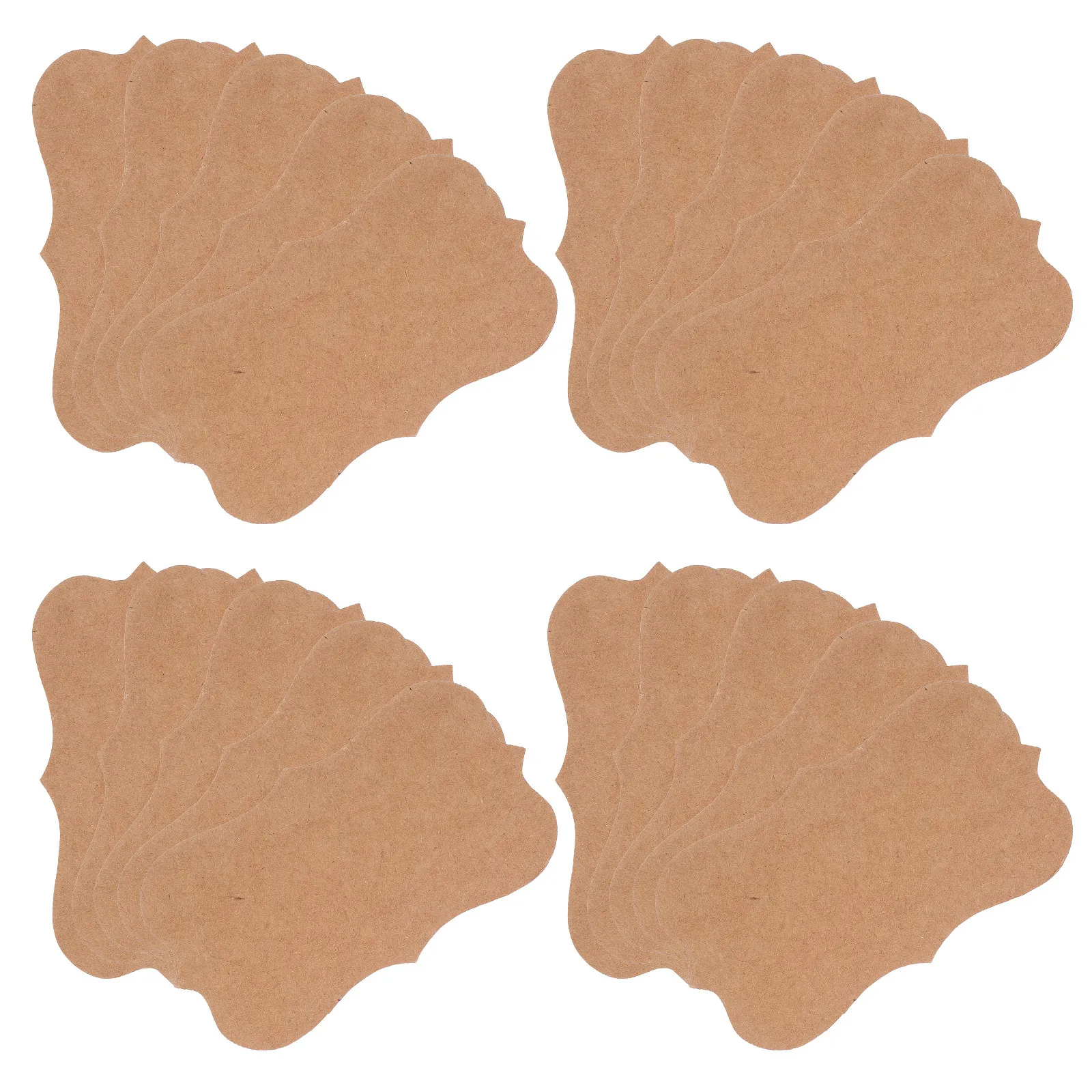 

100Pcs Blank Index Cards Kraft Paper Thick Rounded Corner for Recipe Study Flash Cards Business Notes Small Card Paper Stock