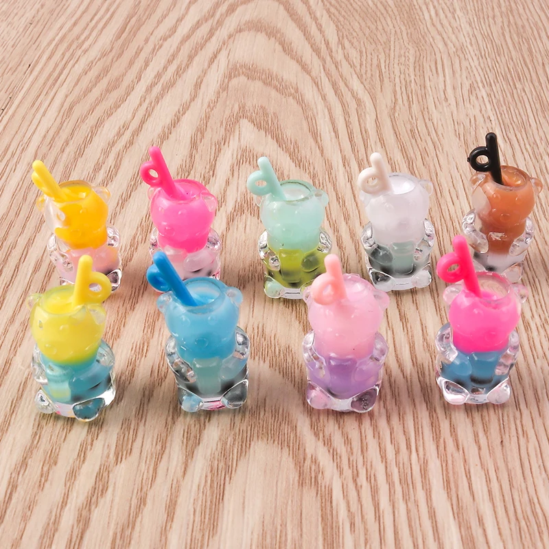 Tusember 10 Stück Glas-Wunschflaschen Bubble-Tea-Anhänger für Ohrringe Armbänder DIY Schlüsselanhänger Anhänger Schmuckherstellung Zubehör – Detail 13