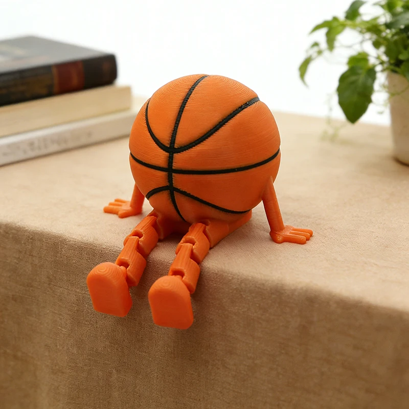 

3D Printed Football Bowling Volleyball Rugby Figurines Collectible Model Toys for Sports Fans Gift Decor