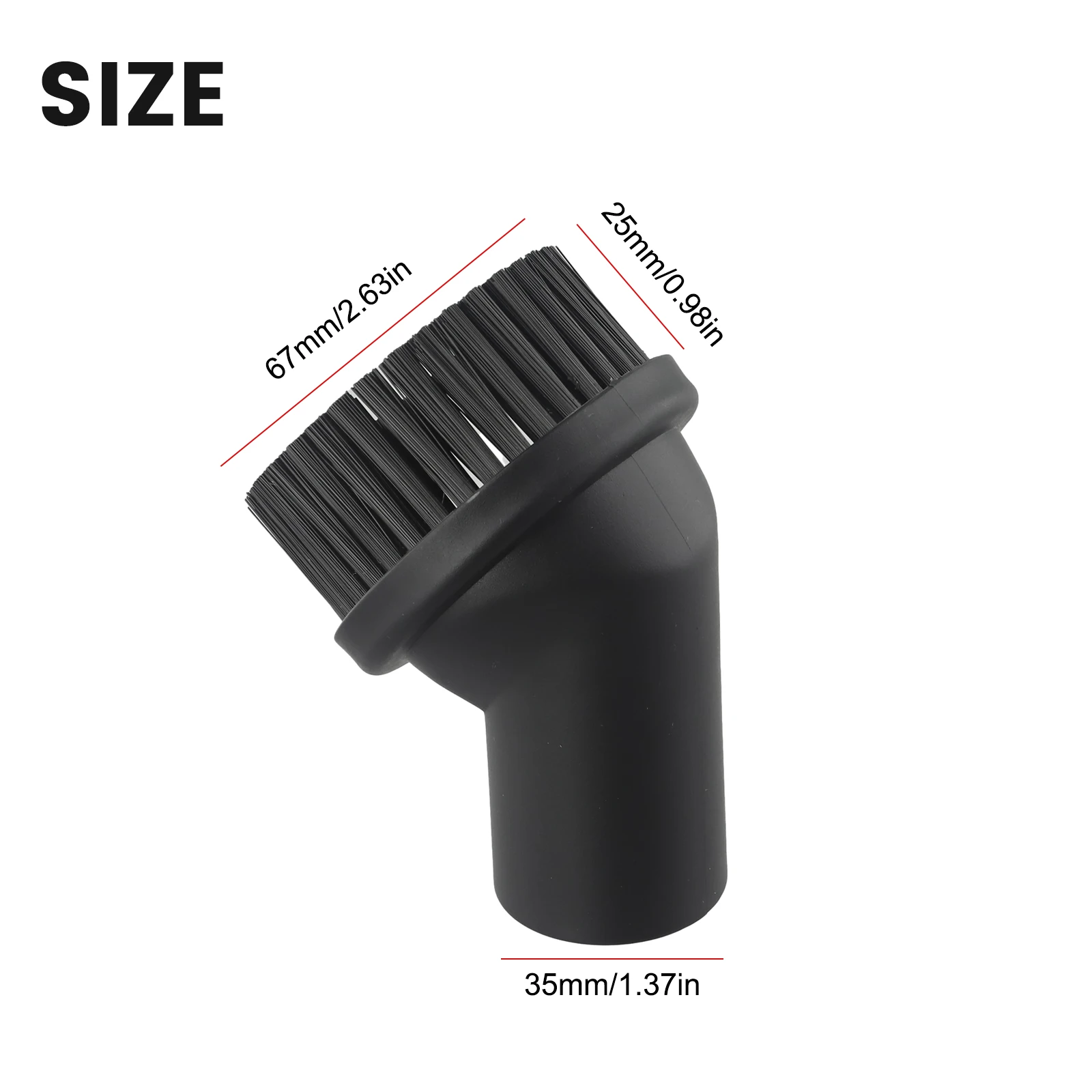 

Round Brush Head Nozzle For Compatible Dusting Tool Brush Vacuum Cleaner Accessories Inner Diameter 35mm