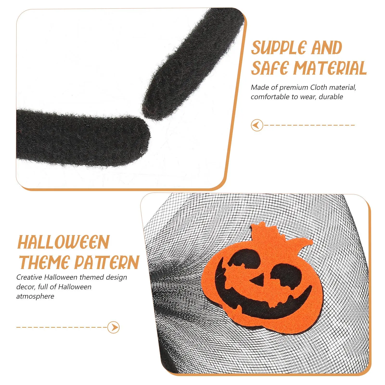 

Headband Bow Headbands for Party Decorate Halloween Accessory Pumpkin Hairband Man