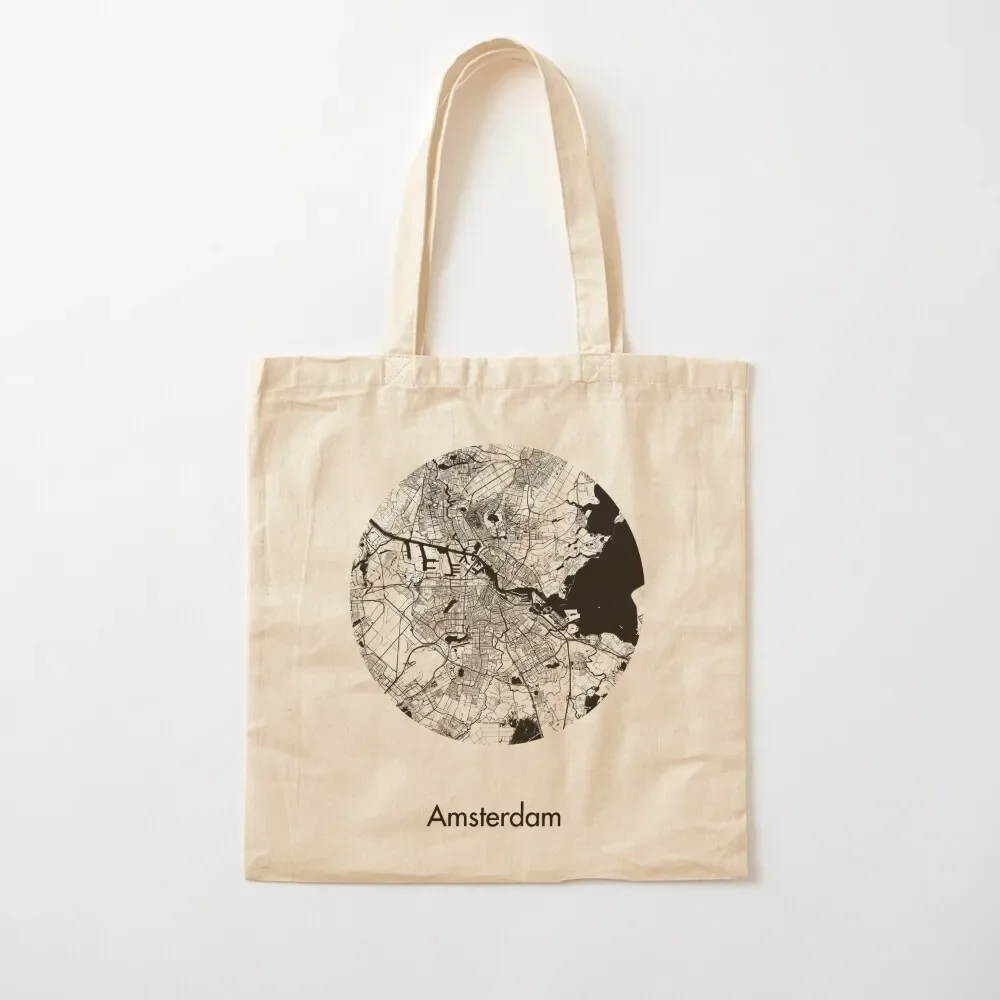 

Amsterdam City minimal Map (Netherlands, Europe) Tote Bag tote bags men Large bags for women Lady men