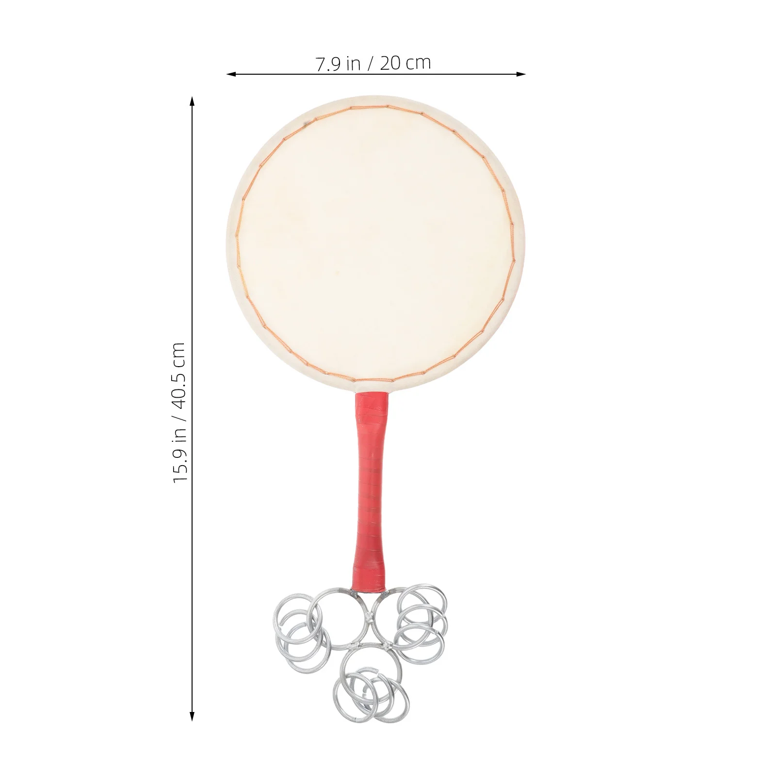 20 سنتيمتر طبلة يد بيضاء دهان داي قماش إبداعي خفيف الوزن محمول لأداء الرقص الشعبي مروحة مستديرة صينية تقليدية #5
