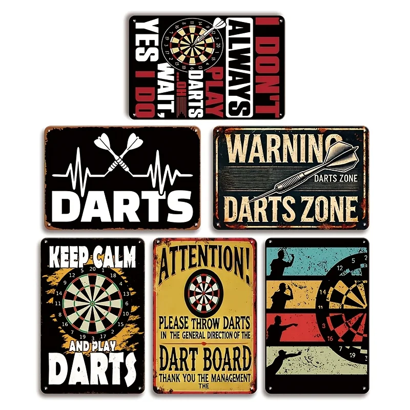 Set of 5 Vintage Metal Signs Featuring for Garage Tools And Humorous Quotes, Perfect for Decorating a for Garage, Bar, Bedroom,