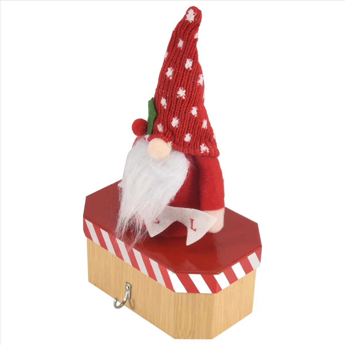 Learned- Santa Claus doll candy box cute children's gift box Christmas peace fruit box ornaments decorations