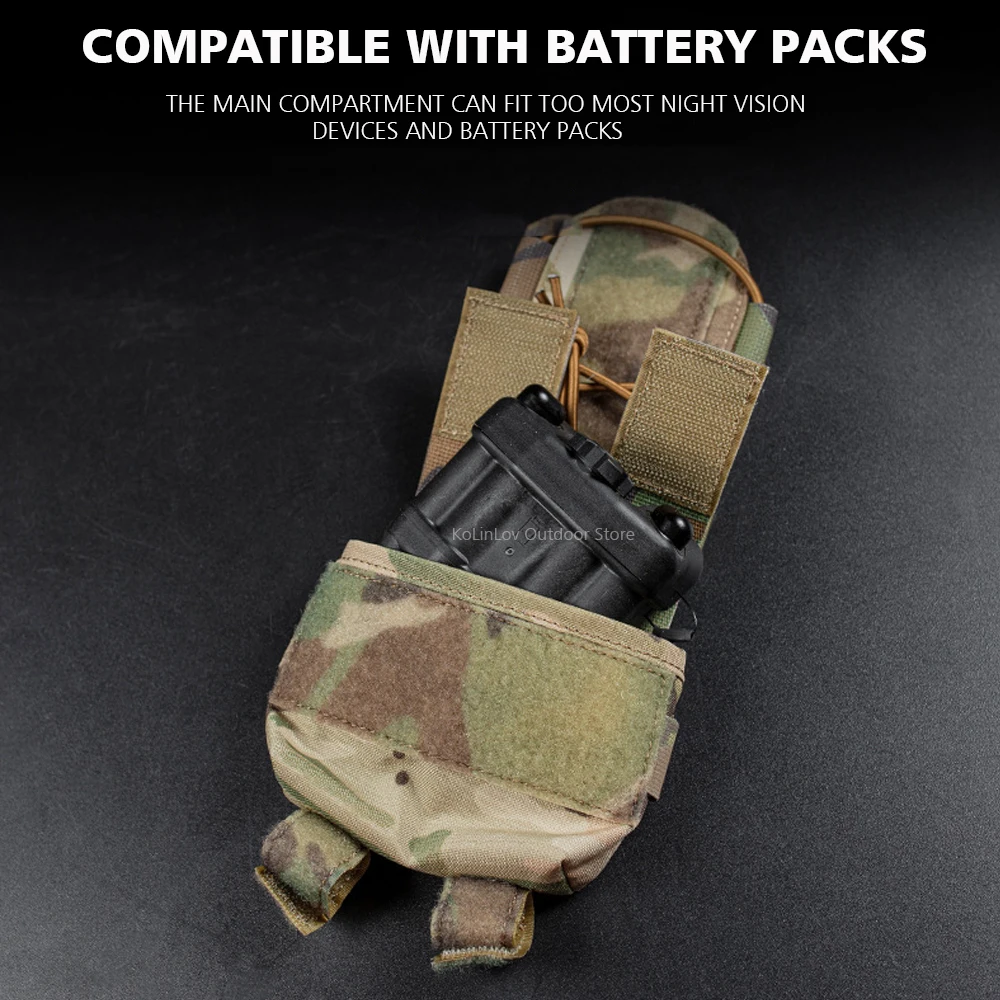 Kolinlov Bolsa Porta-batería Modular MOLLE para Casco Táctico - imagen 2